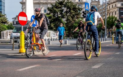 80 de bicicliști care nu au respectat legislația rutieră, sancționați de polițiștii rutieri în acțiune