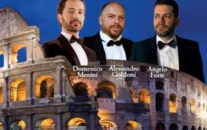 TREI 3 TENORI ITALIENI aduc arii şi canzonete celebre pe scena Casei de Cultură a Sindicatelor din Oradea pe 25 mai