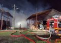 Incendiul produs la depozitul din Săcueni a fost stins în jurul orei 2