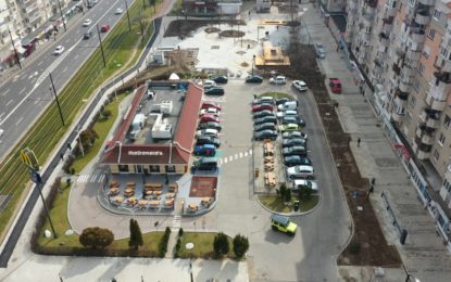 Lucrările la Piațeta Nufărul au ajuns la stadiul de 80%