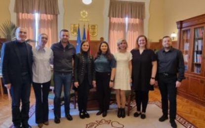 O delegație a Corului Național de Cameră „Madrigal – Marin Constantin”, în vizită la Primăria Oradea