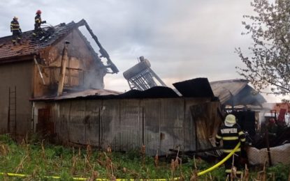 Incendiu violent la o gospodărie din Cheriu