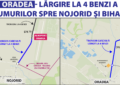 Lărgiri la patru benzi a drumurilor spre Biharia și Nojorid