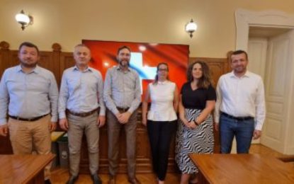O delegație a Biroului de Cooperare Elvețiană din cadrul Ambasadei Elveției în România, prezentă la Primăria Oradea