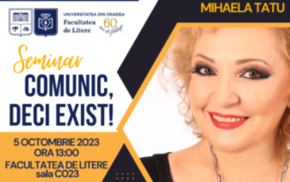 Seminar de comunicare cu Mihaela Tatu, dedicat bobocilor de la Litere