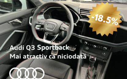 La D&C Oradea Audi Q3 Sportback este acum PE STOC,  cu un super discount de 18.5%