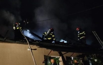 Misiuni de stingere a incendiilor desfășurate de pompierii bihoreni  în cinci localități