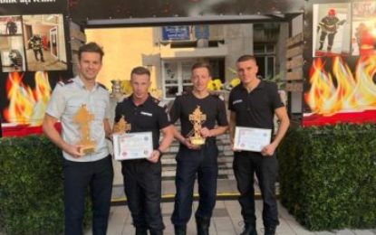 Aur și argint pentru pompierii bihoreni, la Concursul Internațional “Scări”