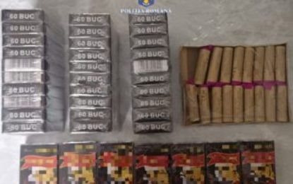 Peste 2.200 de petarde, comercializate sau oferite spre comercializare unor persoane care nu au împlinit 18 ani, confiscate de polițiștii din Balc