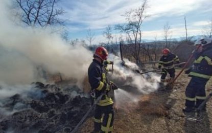 Patru incendii de vegetație uscată produse în Bihor, în mai puțin de patru ore