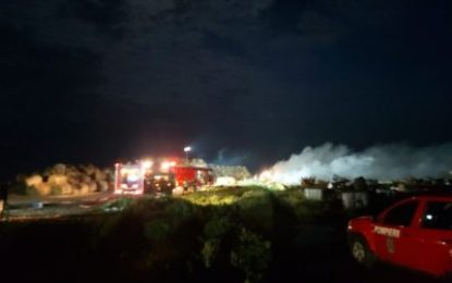 Incendiu violent la o fermă din localitatea Salonta