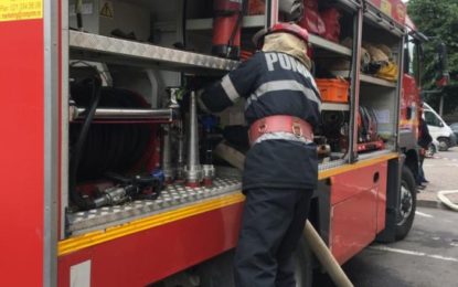 Incendiu la o hală de producție a unei firme din Sântion
