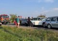 Șase autovehicule implicate într-o coliziune în lanț, lângă Aleşd