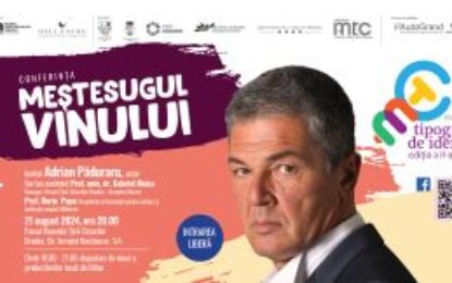 Muzeul Ţării Crişurilor organizează conferința Meșteșugul vinului. Invitatul este Adrian Păduraru