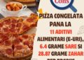 Studiu InfoCons: Pizza congelată – Până la 11 aditivi alimentari (E-uri), 6.4 grame sare și 28.87 grame zahăr per produs