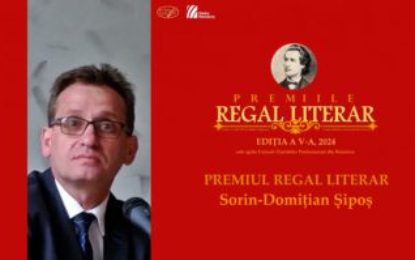 Prof. univ. dr. habil. Sorin Șipoș, prorectorul Universității din Oradea, laureat al premiilor revistei „Regal Literar”