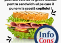 Atenție! Media temperaturii de păstrare este de 12 grade Celsius pentru sandwich-ul pe care îl punem la școală copilului!