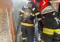 Pompierii militari bihoreni au intervenit duminică, 27 octombrie, în Paleu, pentru stingerea unui incendiu izbucnit la un garaj