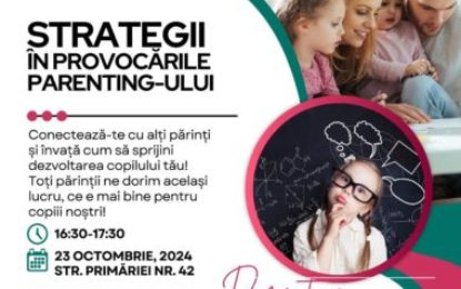 O nouă întâlnire în cadrul programului Agenda familiei va avea loc miercuri, 23 octombrie, la sediul DASO