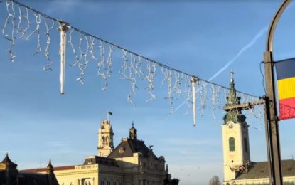 Oradea se pregătește pentru sărbători: Iluminatul festiv prinde contur