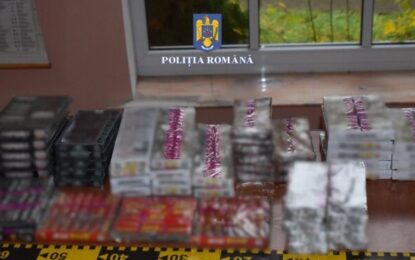 Peste 1.000 de obiecte pirotehnice, interzise la deținere și comercializare, confiscate de polițiștii din Bihor de la un bărbat care le transporta cu un autoturism