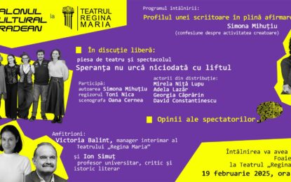 Săptămâna aceasta la Teatrul Regina Maria: Salonul Cultural Orădean la Teatru și Impro Patzan Show la Columbus