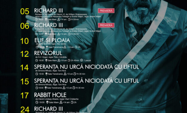 Programul lunii aprilie la Teatrului Regina Maria