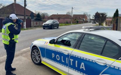 Aproape 230 de participanți la trafic, care au periclitat siguranța pe drumurile publice, sancționați de polițiștii rutieri din Bihor, în cadrul operațiunii Speed Marathon.