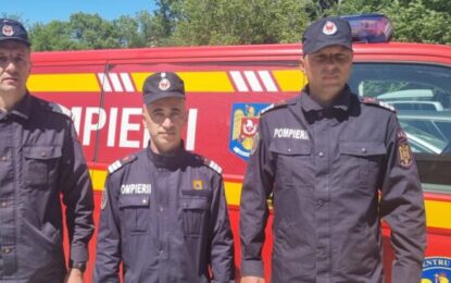 Solidari din instinct, eroi prin fapte: pompieri bihoreni și argeșeni, în lupta cu secundele